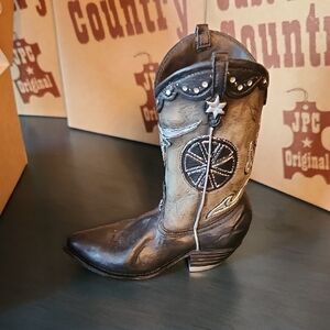 Just Plain Country Western Cowboy Boot Figurine, Roundup